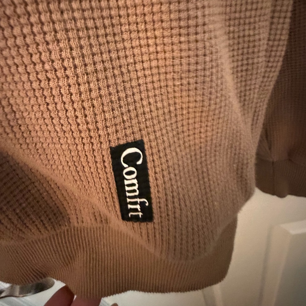 Comfrt Tan Waffle Knit Set - Picture 3 of 4